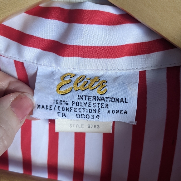 Vintage striped top with shoulder pads - Picture 5 of 8